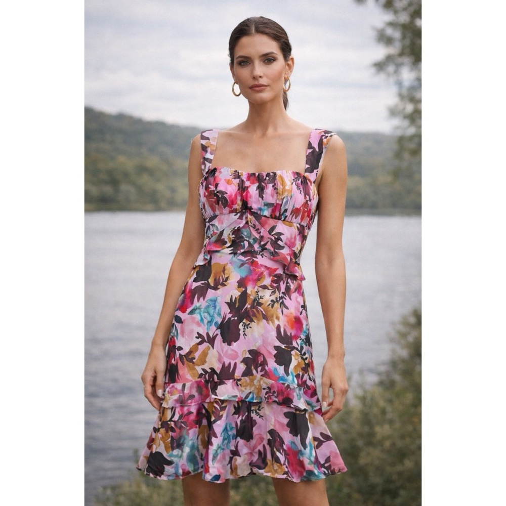 Saloni Chandra Georgette Dress 6 - Picture 2 of 16